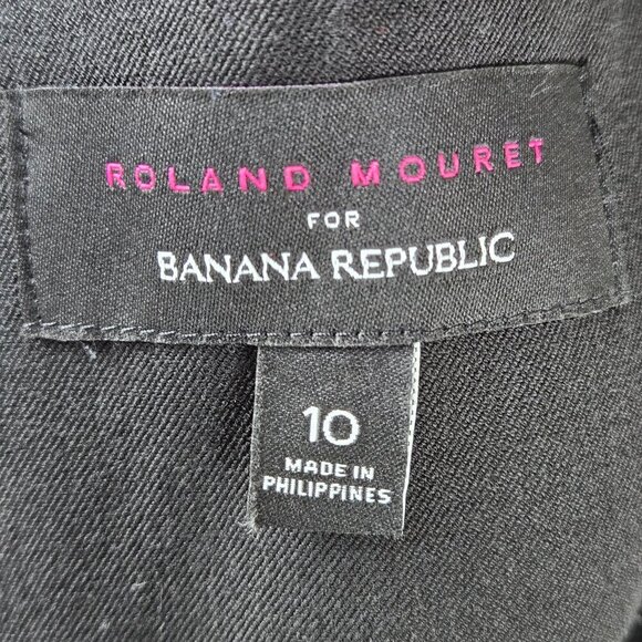 Roland Mouret for Banana Republic Size 10 Black Bodycon Sheath Dress Square Neck - Picture 8 of 9